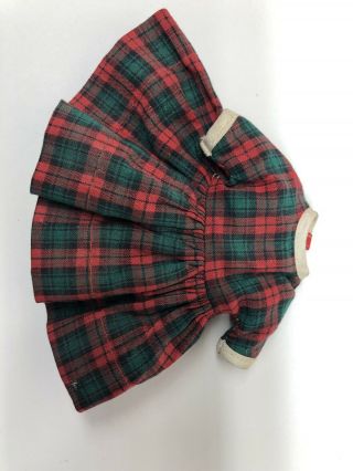 8” Vintage American Character Betsy Mccall 1950’s Holiday Plaid Dress Only 19