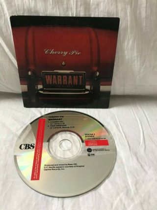 Warrant Cherry Pie Aus Cd Single 1990 Disc Rare