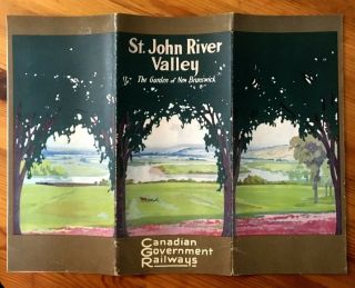 Rare 1915 Era Canadian Government Railway Railroad St John Brunswick Booklet