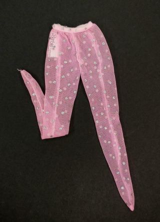 Vintage Mattel Barbie Pink & Silver Polka Dot Sheer Panty Hose Cool