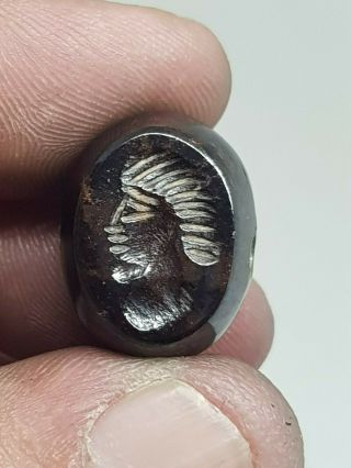 Stunning Very Rare Ancient Near Eastern Seal Stamp Bead 12,  3 Gr 20 Mm