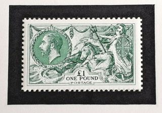 Gb 1913 - 18 Kgv £1 Green Stamp - - Official Facsimile Reprint Rare 2