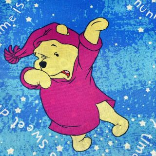 Vtg 90s Disney Winnie The Pooh Twin Flat Sheet Pillowcase Sweet Hunny Dreams