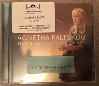 Abba Agnetha Fältskog That’s Me Greatest Hits Promo Cd Rare