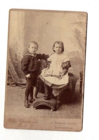 Antique Victorian Cabinet Portrait - Cheapside Photo Co,  Southampton - Children