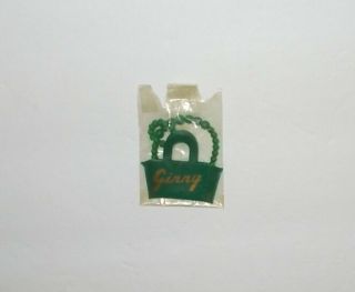 Vtg Vogue 8 " Ginny Doll Green Signature Purse & Jewelry In Pkg 1950s