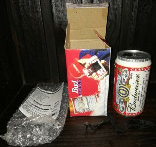 Vintage Rare Budweiser Beer Can Argentina Camera W/ Box Nib Promotional Ad