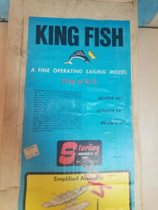 VINTAGE STERLING KING FISH SAILING MODEL KIT RARE 2