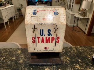 Us Post Office Vintage 50 - 60s Postage Stamp Machine 5 Cent & 10 Cent Rare