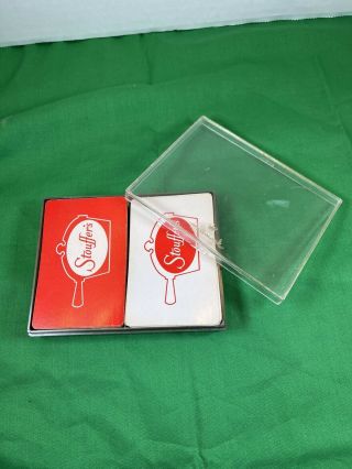 Rare Vintage Stouffer’s Playing Cards With Plastic Case