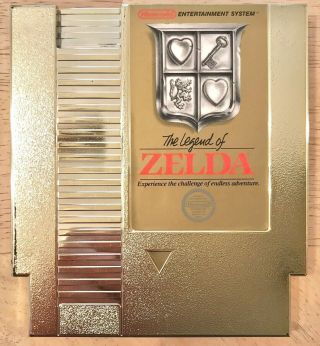Legend Of Zelda Nintendo Nes Rare First Tm Version Cart Gold 5 - Screw