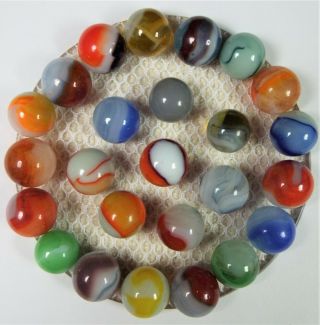 25 Antique Collectible Marbles Over 80 Years Old Family Hand Me Down - 1575 - 13