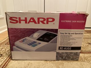 Sharp Xe - A102 Cash Register With Keys Tested/works/rarely