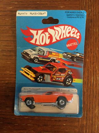 Vintage Hot Wheels Dixie Challenger With The Flag,  Rare On Card 1981