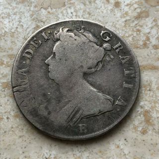 1708 - E United Kingdom Queen Anne Half Crown - Rare Coin - Make Offer