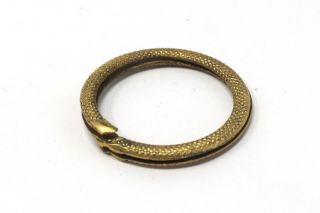A Splendid Rare Antique Victorian Pinchbeck Gold Plated Snake Split Ring 28284