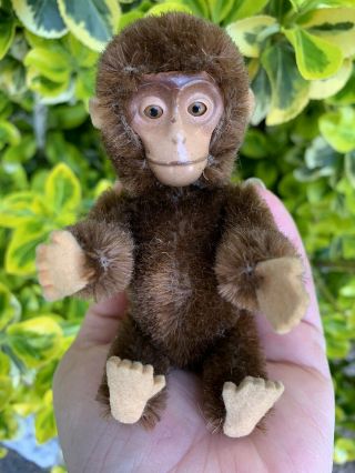 Reserved Rare Schuco Yes No Miniature German Jtd Mohair Monkey W/ Mech Tail
