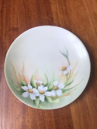 Antique O & E.  G.  Royal Austria Hand Painted Signed Floral Plate