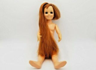 1969 Ideal Toy 18 " Crissy Doll Nude Adjustable Length Red Hair