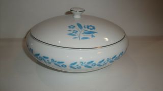 Vintage " Symphony In Blue " Fine China Bowl With Lid
