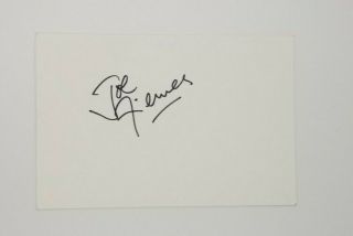 Rare Joe Joseph Fienes Signed 4x6 Index Card Autograph Handmaid 