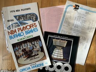Buffalo Braves Boston Celtics Nba Playoffs 1974,  1976 Programs,  Stat Sheets Rare