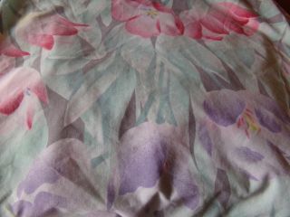J.  P.  Stevens Utica Queen Flat Sheet Vintage Floral,  Ruffles No Iron Percale