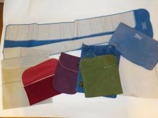 8 Silverware Or Jewelry Cloth Tarnish Proof Storage Bags,  Various Sizes