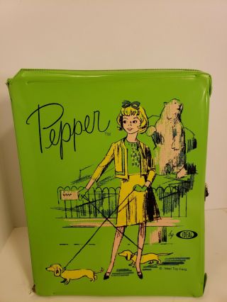 Vintage Ideal Tammy Family Pepper Doll Vinyl Carry Case For Accessories Outfits
