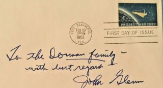 - John Glenn NASA Mercury Astronaut Rare Signed Autograph FDC,  Patch 3