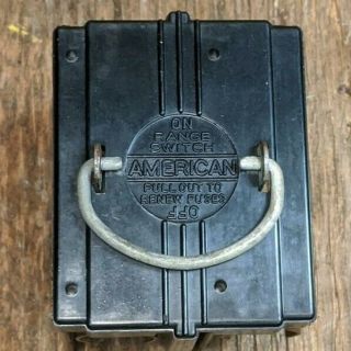 American Range Fuse Pull Out Fuse Holder 60 Amp Switch Vintage