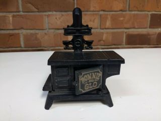 Vintage Miniature Dollhouse Furniture Cast Iron Black Stove Bonnie Glo Wright