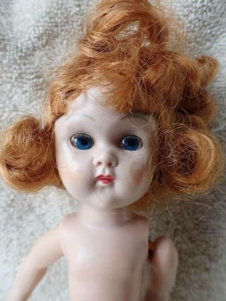 Vintage Ginny Vogue Doll Molded Lashes Titian Redhead Hair