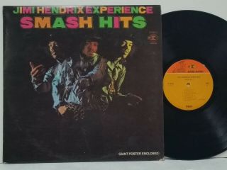 Jimi Hendrix Smash Hits Rare 1969 1st Press Lp Reprise Ms 2025 W/ Poster