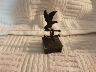 Vintage Durham Industries Metal Miniature Antique Weather Vane With Bird