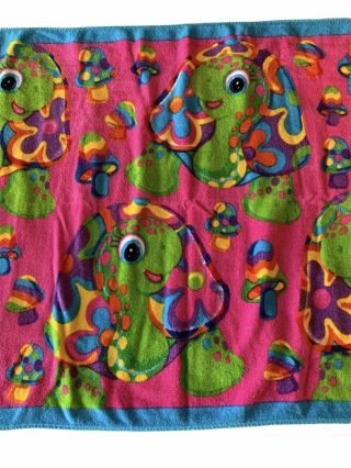 Lisa Frank Turtle Beach Towel rare Multi Colored 80’s Nostalgia 2