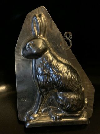 Antique Vintage Rare Rabbit Hare Lapin Chocolate Mold French Matfer Bourgeat