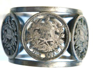 Napkin Ring Made From 6 Guatemala 25 Centavos Coins