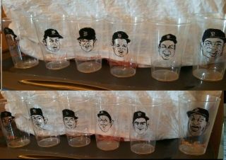 - 12 Rare 1968 Detroit Tigers / World Series Press Box Plastic Cups