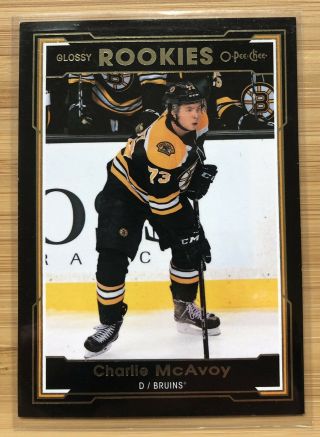 2017 - 18 Ud Opc Glossy Rookies Black Charlie Mcavoy Rare Rookie Card Rc Bruins
