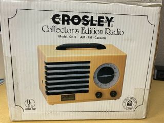 Crosley Cr - 5 Retro Radio Am/fm Cassette Tape Player W/box Rare Limited Edition