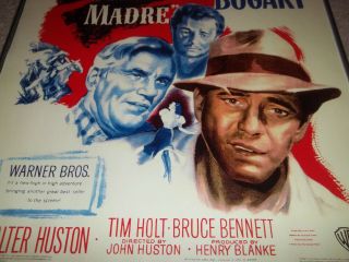 Rare The Treasure of the Sierra Madre Movie Poster 11x17 Humphrey Bogart 48/749 3