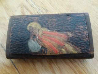 Antique/ Vintage Treen/ Wooden Carved Snuff Box