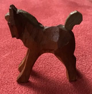 Vintage Tiny Wooden Toy Horse