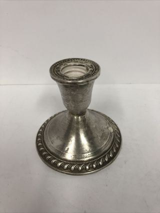 Vintage Duchin Sterling Silver Candle Holder Candlestick Weighted
