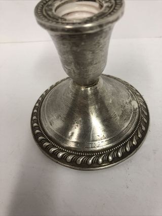 VINTAGE DUCHIN STERLING SILVER CANDLE HOLDER CANDLESTICK Weighted 2