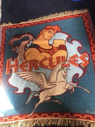 Vintage Disney Hercules Quilt Blanket Tapestry Rare
