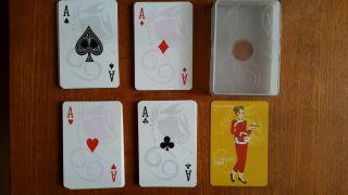 Rare China Airlines " Cancer " All - Plastic Deck Of Playing Cards.  (unused=mint)