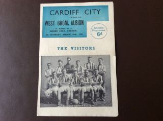 Very Rare Pirate Programme - Cardiff City V West Bromwich Albion (wba) 1948/49