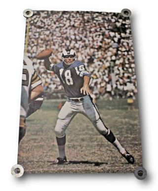 Very Rare 1968 Roman Gabriel Sports Illustrated Poster Los Angeles Rams